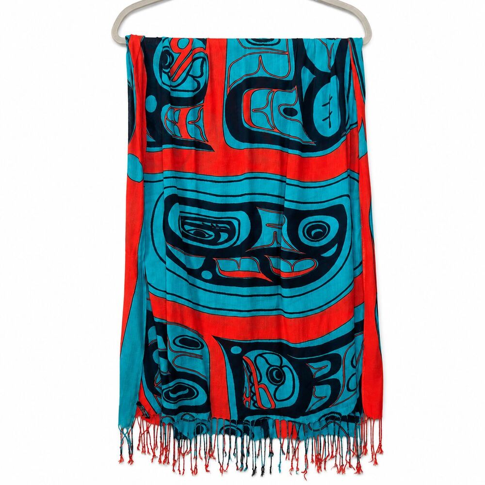 Native Northwest Scarf Women's One Size Multicolor Viscose Fringe Wrap Rectangle